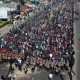 Ribuan Mahasiswa Makassar Duduki Flyover dan Gedung DPRD Sulsel 