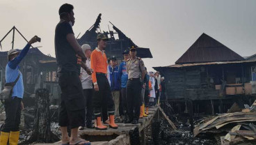 Walikota Harnojoyo Kunjungi Lokasi Kebakaran Gandus