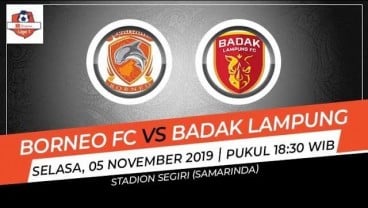 Badak Lampung Imbangi Borneo FC 1-1, Gusur Persija ke Posisi 15