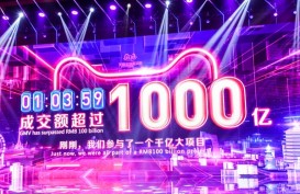 Dalam 2 Jam, Festival Belanja Alibaba 11.11 Raup Transaksi US$18,32 Miliar 
