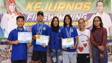 Kota Malang Rebut 4 Emas di Kejurnas Finswimming 2019