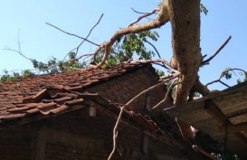 Puluhan Rumah di Bantul Rusak Diterjang Angin Kencang 