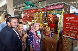 Belanja di Pasar Peterongan Semarang, Bayar via LinkAja