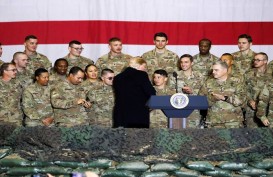 Rayakan Thanksgiving, Trump Kunjungi Pasukan AS di Afghanistan