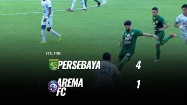 Persebaya Hajar Arema FC 4-1, Ramaikan Rebutan Runner up Liga 1. Ini Videonya