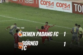 Borneo FC Ditahan Semen Padang 1-1, Rebutan Runner…