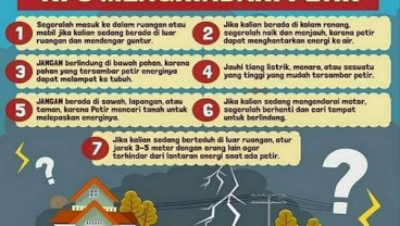 7 Tips Menghindari Sambaran Petir