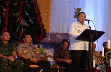 Gubernur Lampung Hadiri Natal di Markas Tentara