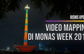 Liburan Akhir Tahun, Monas Gemerlap dengan Atraksi Video Mapping