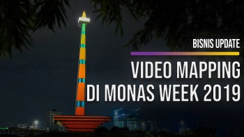 Liburan Akhir Tahun, Monas Gemerlap dengan Atraksi Video Mapping