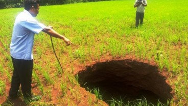 Sehabis Hujan Muncul Lubang 5 Meter di Gunungkidul, Tahun Lalu Ada 32 Lubang