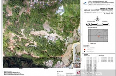 Lapan Rilis Data Satelit Banjir Jakarta dan Longsor Sukajaya