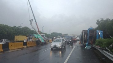 Bus DAMRI Kecelakaan di Tol Sedyatmo, BPTJ Turun Tangan