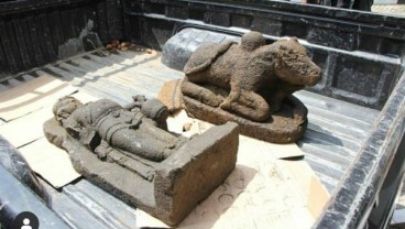 Arca Agastya dan Nandi Ditemukan di Yogyakarta