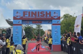 Palembang Triathlon 2020, Jauhari Johan Bersinar di Kampung Halaman