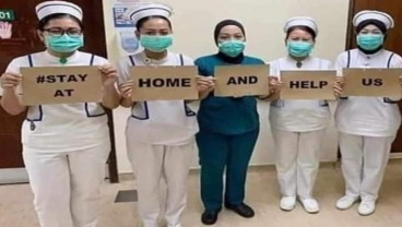 Gerakan #dirumahaja Dukung Petugas Medis viral di Media Sosial