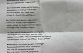 Coretan Puisi JK tentang Corona : Semuanya atas Kehendak ke Allah