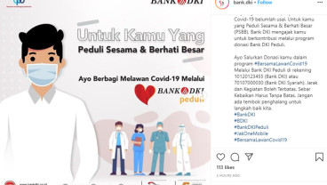 Bank DKI Ajak Warga Jakarta Berdonasi Lawan Covid-19
