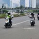 Kondisi Jalan Sudirman Terpantau Lengang di Hari Pertama PSBB