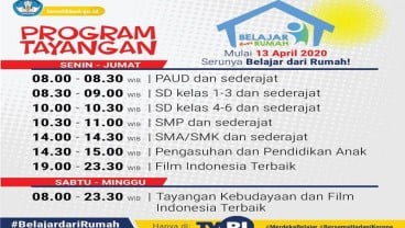 Tayang Hari Ini, Berikut Manfaat Program Belajar dari Rumah di TVRI