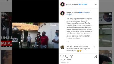 @ganjar_pranowo Mampir di Asrama Mahasiswa Papua: Kita Rindu Papeda