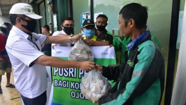 Pusri Bantu Ojol dan Warga Terdampak Tanggulangi Dampak Covid-19