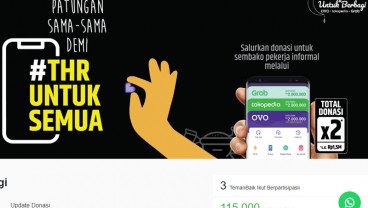 Tokopedia, Ovo, Grab Gelar Patungan THR untuk Warga Terdampak Corona