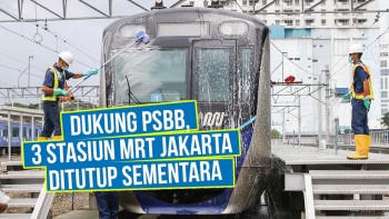  Stasiun MRT Jakarta Ditutup untuk Umum