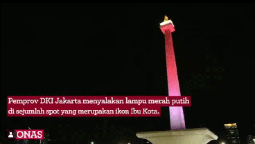 Anies: Cahaya Merah Putih di Monas untuk Pejuang Covid-19