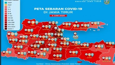 Kasus Positif Covid-19 Sejumlah Provinsi: Jatim Tertinggi, Sulsel Naik 64