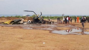 Begini Kondisi Helikopter Militer yang Jatuh di Kawasan Industri Kendal