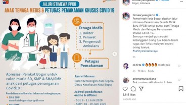 Pemkot Bogor Beri Jalur PPDB Istimewa bagi Tenaga Tim Covid-19