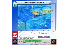 Gempa Maluku: Magnitudo Update 5,8, Tidak Berpotensi Tsunami