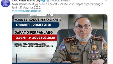 SIM Habis 17 Maret - 29 Mei Didispensasi hingga 31 Agustus 2020. Ini 6 Titik SIM Keliling Hari ini