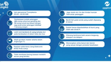 TransJakarta Layani 27 Rute, Jam Operasi hingga 22.00 WIB. Begini Protokolnya