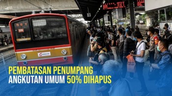 Kemenhub Hapus Pembatasan Penumpang 50% pada Transportasi Umum