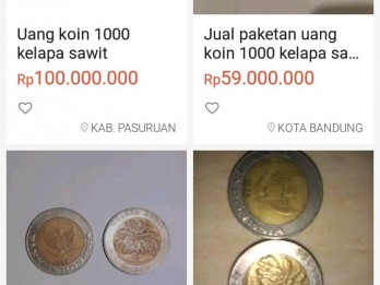 Sedang Viral, Uang Koin Rp1.000 Kelapa Sawit Dijual Ratusan Juta