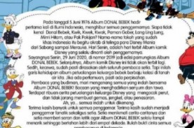 Pamitan, Album Donal Bebek Indonesia Akan Akhiri Peredaran…