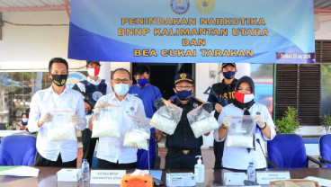 Di Tengah Pandemi Covid-19, Bea Cukai Tarakan dan BNNP Gagalkan Penyelundupan 6Kg Sabu