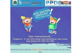 PPDB Jakarta 2020: Pendaftaran Jalur Zonasi SD, SMP, SMA Dibuka Hari Ini
