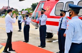 Berkunjung ke Kapuas, Presiden Jokowi Gunakan Heli Merah Putih