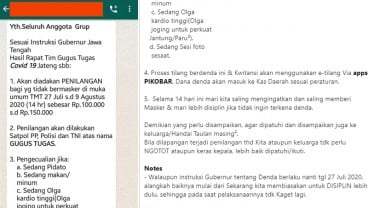 Hoaks Parah, Denda Masker Rp150.000 di Jateng, Setornya ke PIKOBAR Jabar