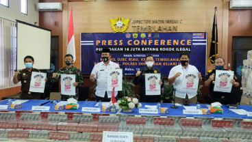 16 Juta Batang Rokok Ilegal Berhasil Diamankan Bea Cukai Tembilahan
