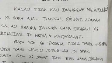 Melalui Tulisan Tangan, Benny Tjokro Minta Data Koleksi Saham Jiwasraya Dibuka