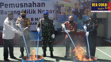 Bea Cukai Musnahkan Barang Ilegal Senilai Rp1,5 Miliar