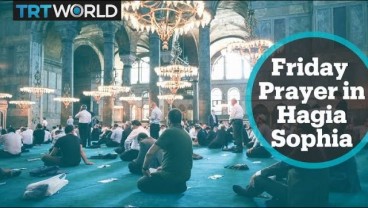 Salat Jumat Perdana di Hagia Sophia Dibanjiri Ribuan Muslim Turki, Termasuk Presiden Erdogan