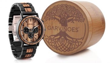 Garvinoes, Jam Tangan Vintage Modern Berbahan Kayu