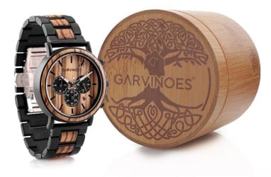 Garvinoes, Jam Tangan Vintage Modern Berbahan Kayu