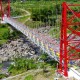 Warna-warni Jembatan Gantung Padat Karya, Ini Gambar-gambarnya