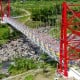 Warna-warni Jembatan Gantung Padat Karya, Ini Gambar-gambarnya